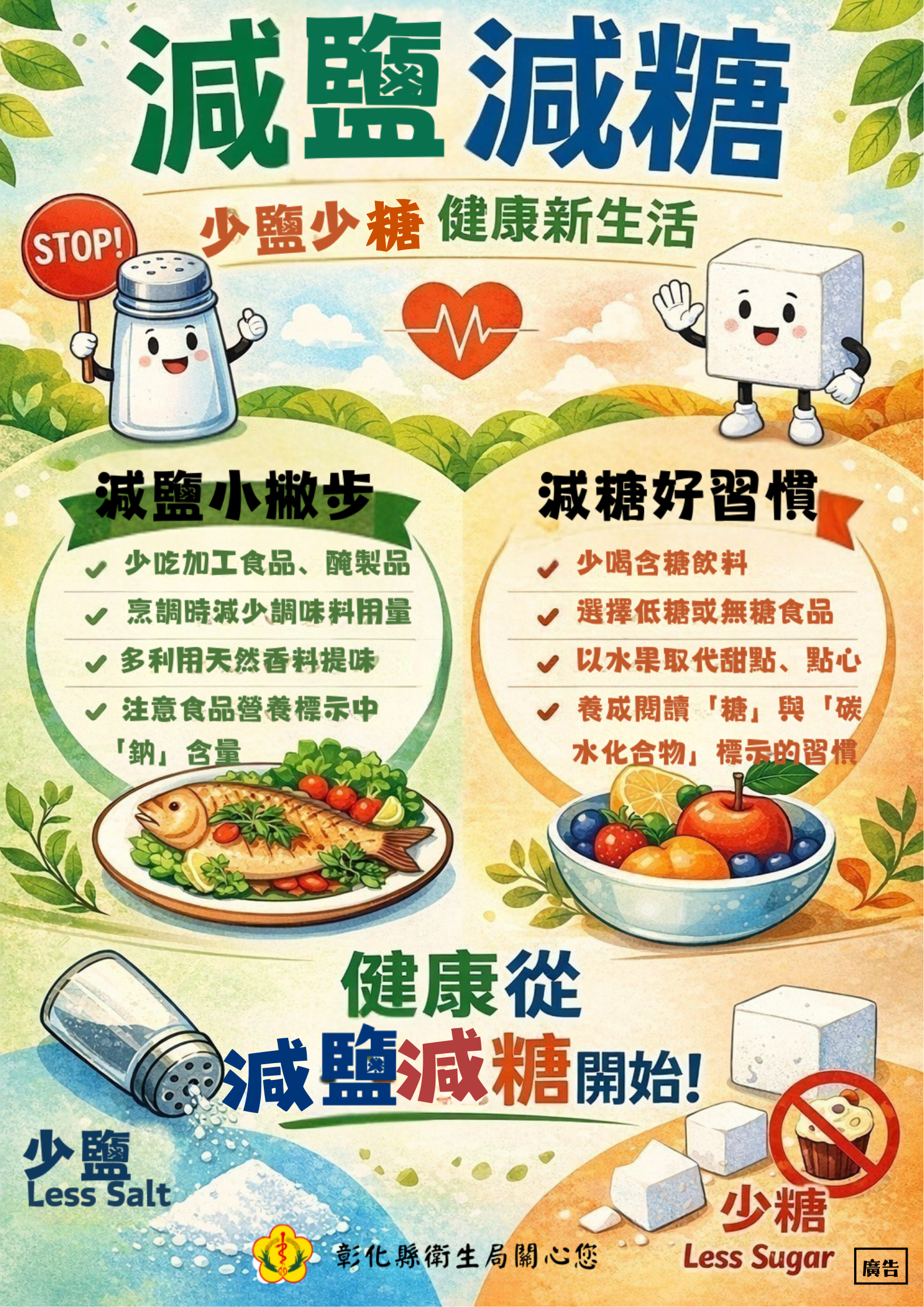 【業務宣導】少鹽少糖宣傳圖片